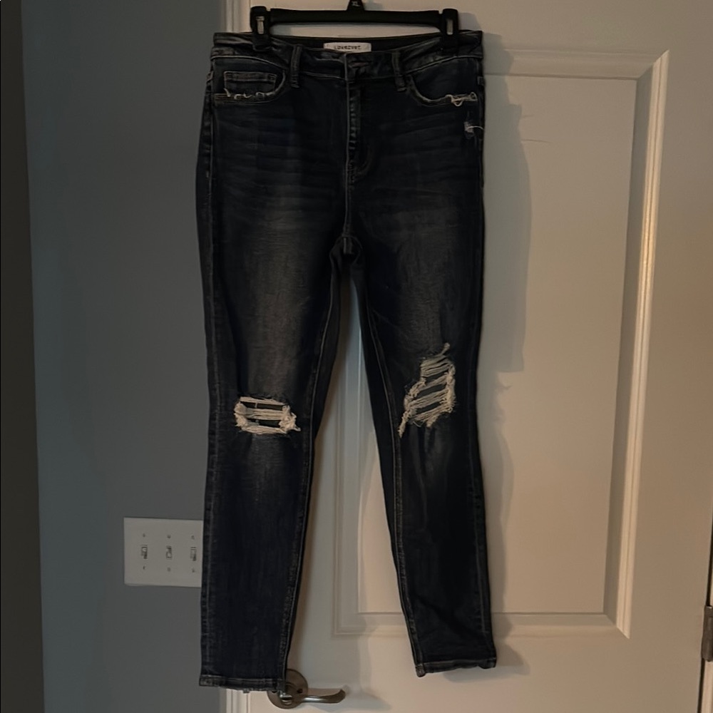 Black Skinny Distressed Jeans with Rips